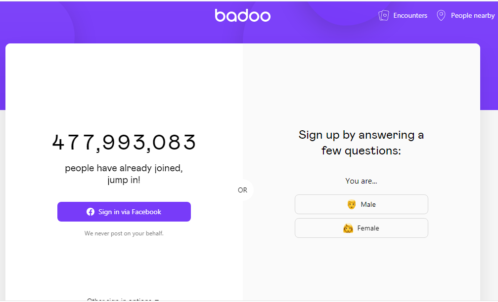 Badoo là một trang mạng hẹn hò được ra mắt từ 2006.